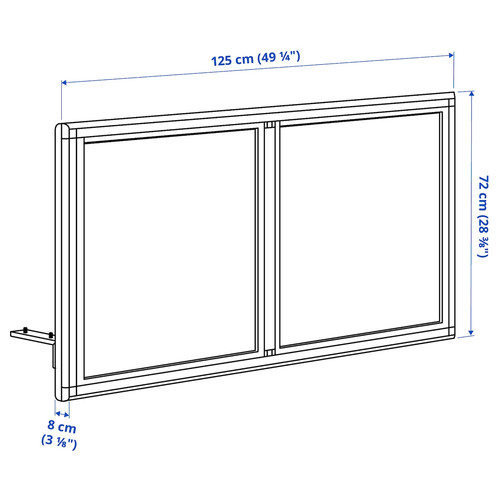 MITTZON Acoustic screen for desk, Gunnared beige, 125x72 cm