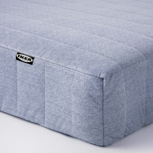 VADSÖ Sprung mattress, firm/light blue, 90x200 cm