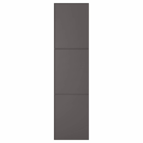 MERÅKER Door with hinges, dark grey, 50x195 cm