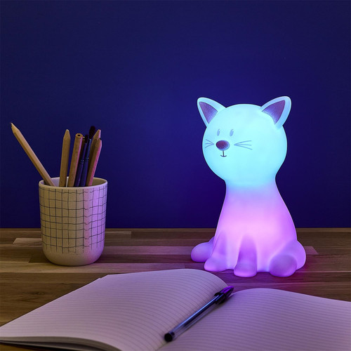 LED Table Lamp Night Lamp Cat, white