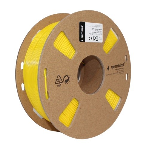 Gembird 3D Printer Filament PETG/1.75mm/1kg/yellow