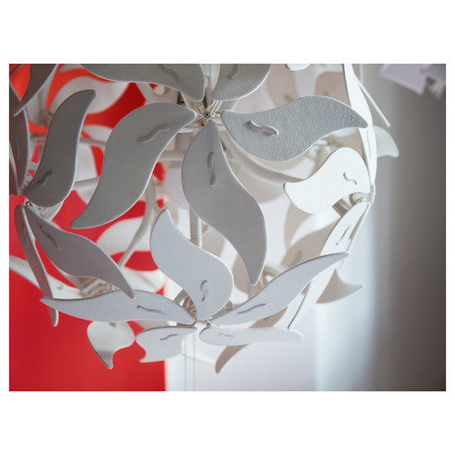 RAMSELE Pendant lamp, flower, white, 43 cm