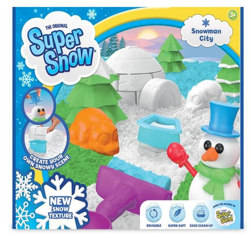 Kinetic Sand Super Snow Snowman City 3+