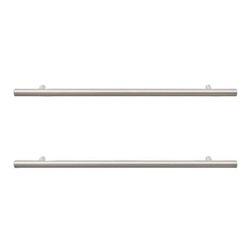 GoodHome T-bar Cabinet Handle Annatto 336 mm, silver, 2 pack