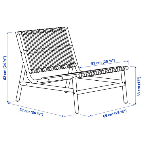 TVARÖ Seat sec for modular sofa, outdoor, brown