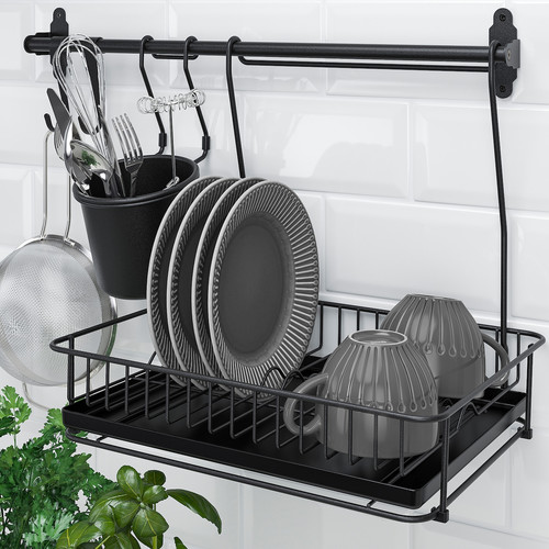 HULTARP Dish drainer, black