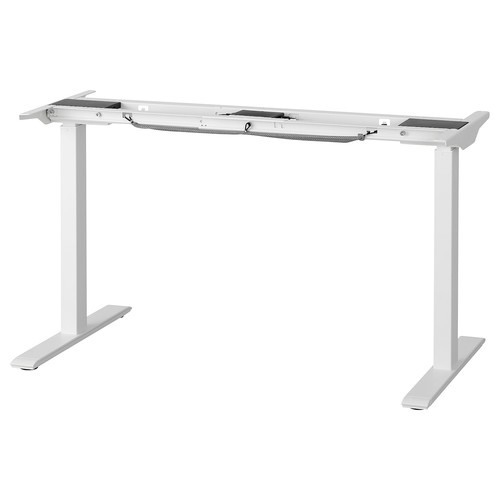 RODULF Underframe sit/stand f table top, white, 140x80 cm