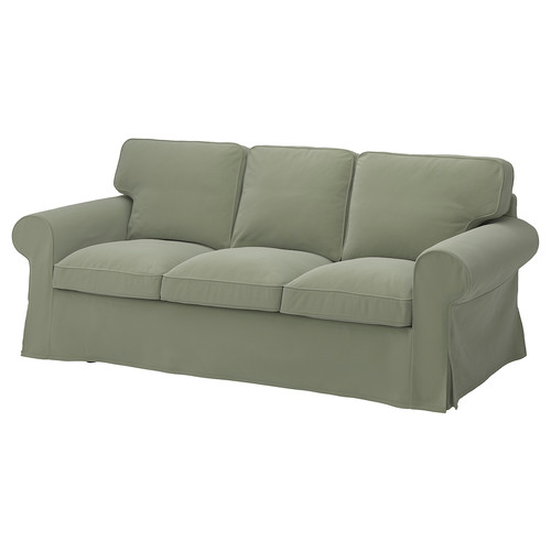 EKTORP Cover for 3-seat sofa, Hakebo grey-green