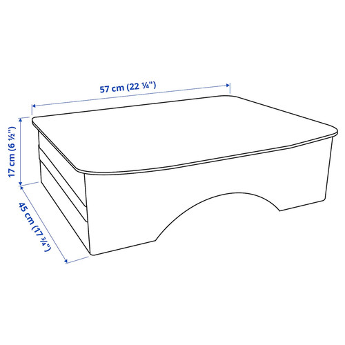 STRANDÖN Tray table, in/outdoor, pale green, 57x45 cm