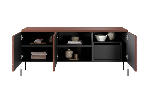 TV Cabinet with Drawer Sonatia 150, burgundy