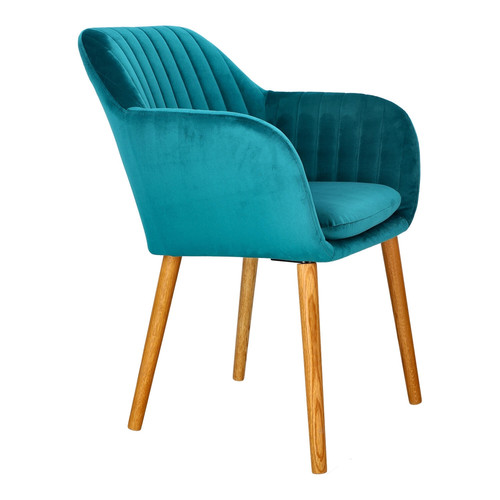 Upholstered Chair Emilia Velvet, bottle green