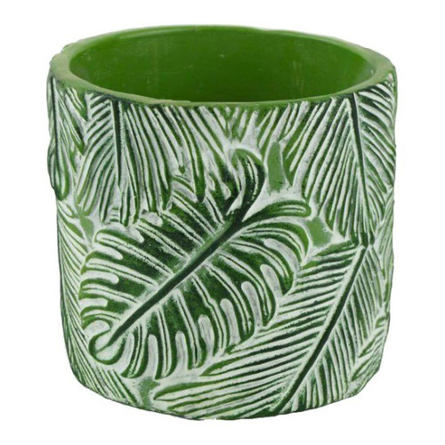 Plant Pot Cover Monstera, indoor, 14cm, green