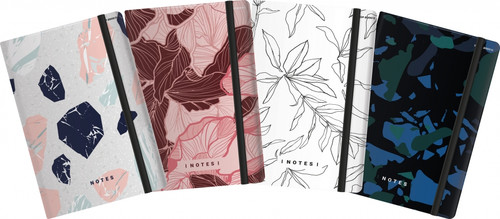 Notebook Notepad Handy A5 80 Pages Squared 4pcs, assorted covers