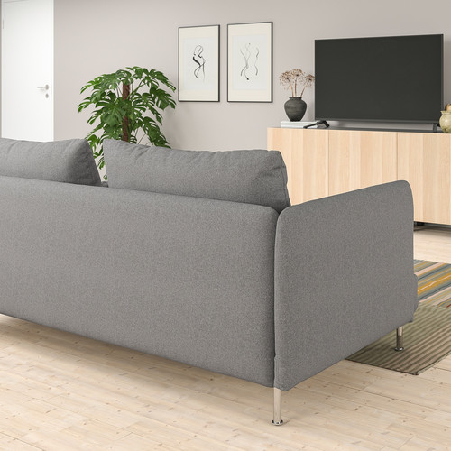 SÖDERHAMN 3-seat sofa, Tonerud grey