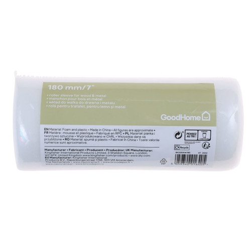 GoodHome Paint Roller Sleeve for Enamel 18 cm