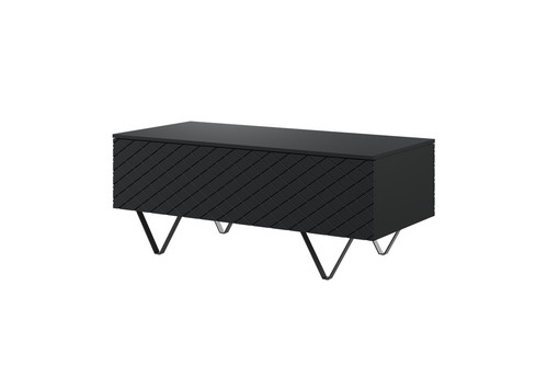 Coffee Table with Storage Scalia 120, matt black/black legs