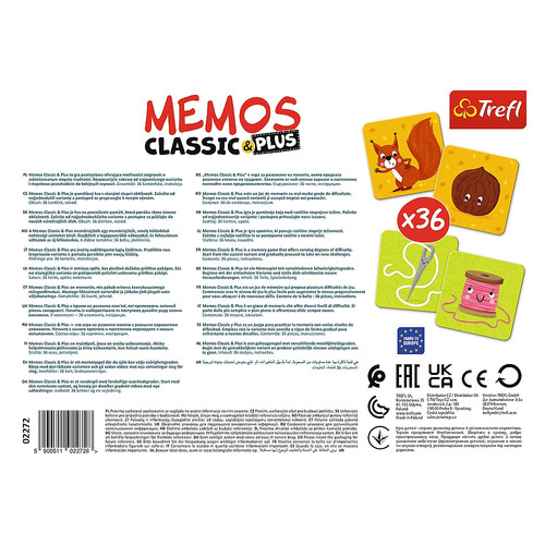 Trefl Memos Classic & Plus Logic Game 3+