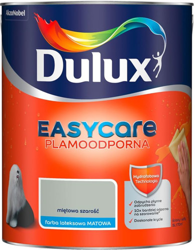 Dulux EasyCare Matt Latex Paint 5L, mint grey