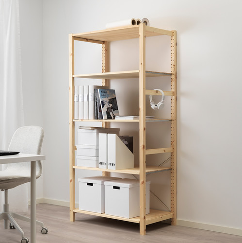 IVAR Shelving unit, pine, 89x50x179 cm