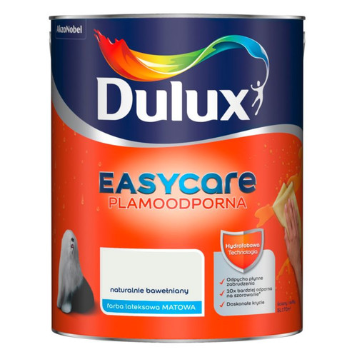 Dulux EasyCare Matt Latex Stain-resistant Paint 5l naturally cotton