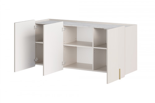 Wall-mounted Cabinet Malmi 150 cm, cashmere, crema bianca, gold