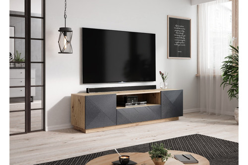 TV Cabinet Asha 167 cm, artisan/rivier stone mat