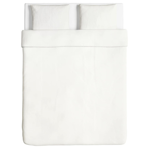 ÄNGSLILJA Quilt cover and 2 pillowcases, white, 200x200 cm/50x60 cm