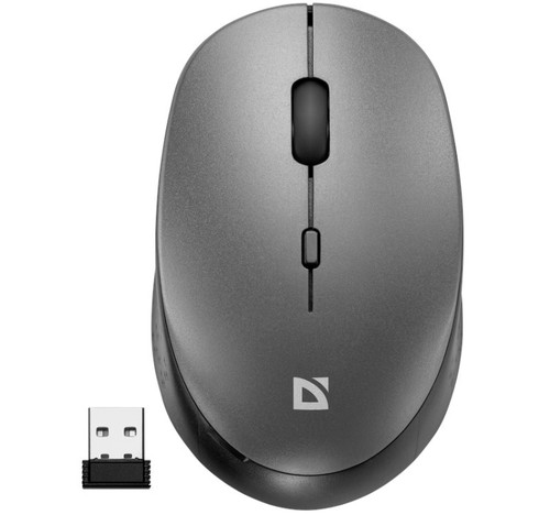 Defender Optical Wireless Mouse Silent Click Auris MB-027, grey