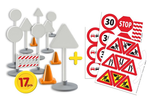 Road Signs 16cm 17pcs 2+