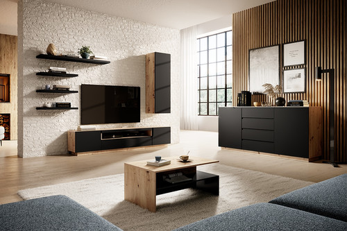 TV Cabinet Loftia, artisan/matt black