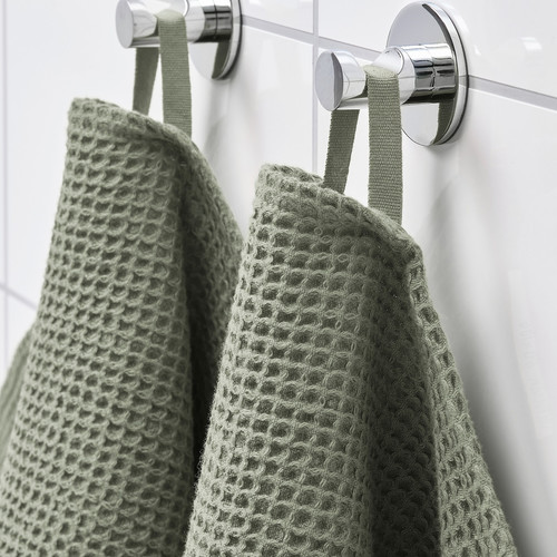VALLASÅN Bath towel, light green, 70x140 cm