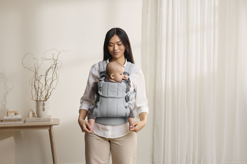 BABYBJORN Baby Carrier Harmony, Woven, Light grey mélange