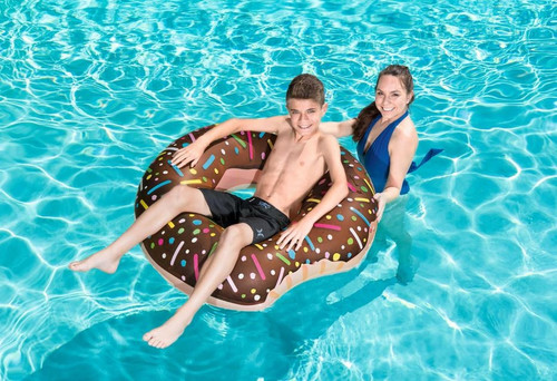 Bestway Inflatable Swim Ring Donut 107cm, brown, 12+