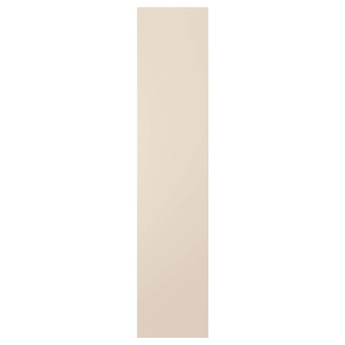 REINSVOLL Door with hinges, grey-beige, 50x229 cm