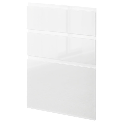 METOD 3 fronts for dishwasher, Voxtorp high-gloss/white, 60 cm