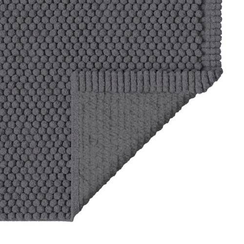 GoodHome Bath Mat Elland 50 x 80 cm, ebony