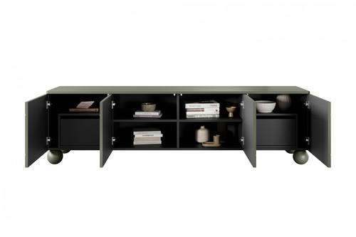 TV Cabinet Sonatia II 200 cm, with 2 internal drawers, olive