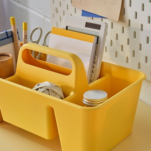 STACKSTOD Desk organiser, yellow, 32x18x16 cm