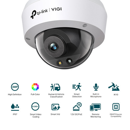 TP-Link IP Camera VIGI C230(4mm) 3MP Full-Colour Dome