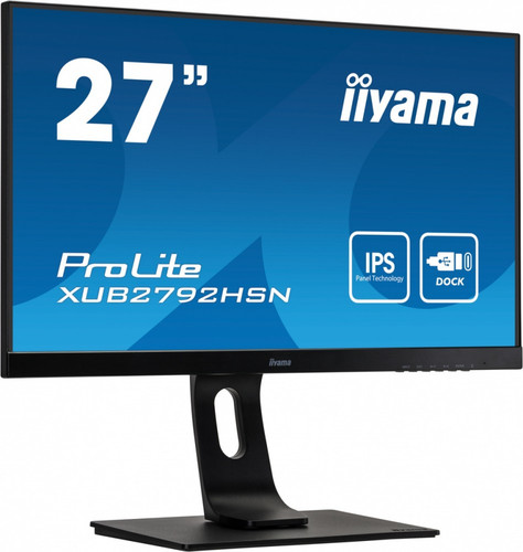 Iiyama 27" Monitor IPS FHD USB-C DOCK 2X2W HDMI DP XUB2792HSN-B1