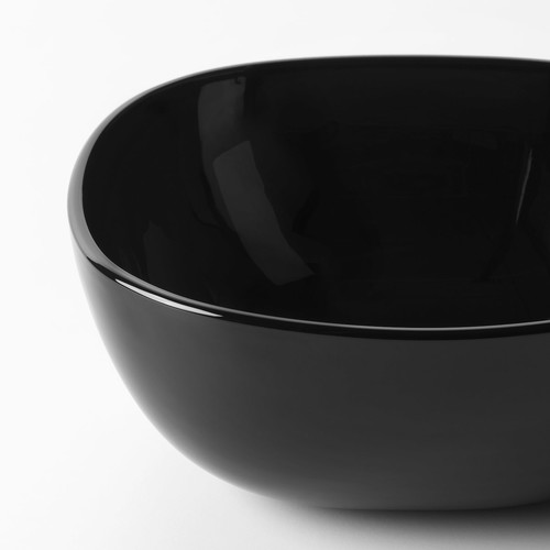 BACKIG Bowl, black, 14 cm, 4 pack