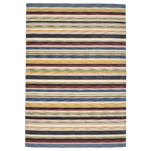 ELLJUSSPÅR Rug, low pile, multicolour/striped handmade, 170x240 cm