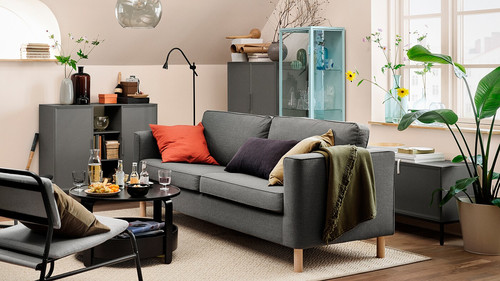 PÄRUP 3-seat sofa, Vissle grey