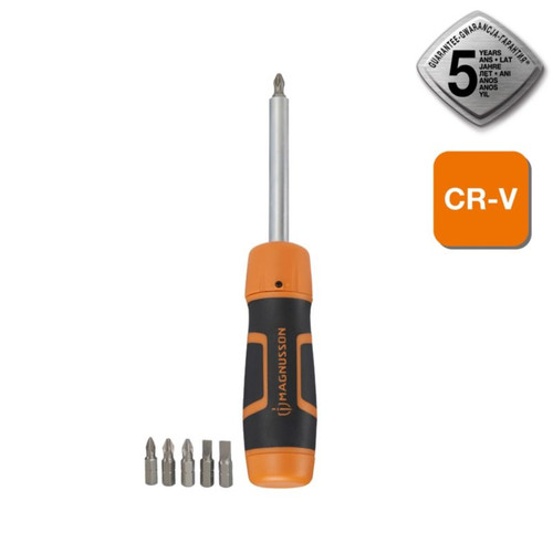 Magnusson 7-Piece Ratcheting Screwdriver & Bit Set