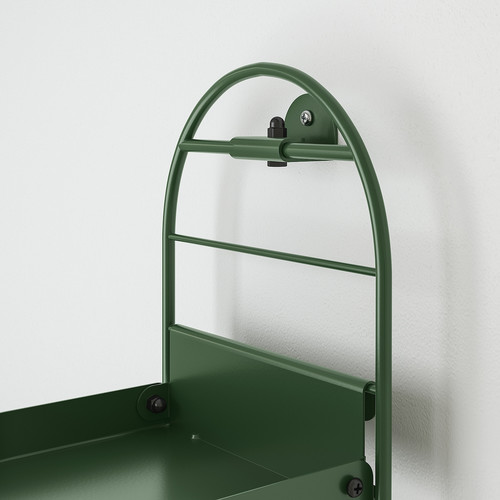 SKUGGRÖNA Wall mounted plant stand, dark green, 78 cm