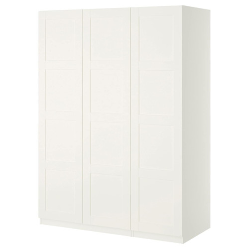 PAX Wardrobe, white, Bergsbo white, 150x60x201 cm