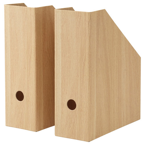 HÄSTVISKARE Magazine file, oak effect, 2 pack