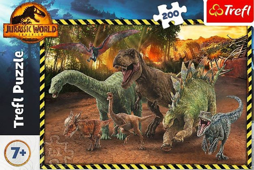 Trefl Children's Puzzle Jurassic World Dinosaurs 200pcs 7+