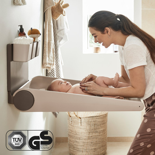 LEANDER WALLY™ Wall-mounted Changing Table, cappuccino