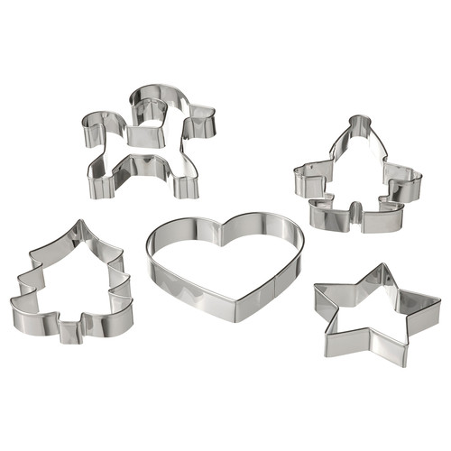 VINTERFINT Pastry cutter, set of 5, mixed shapes stainless steel